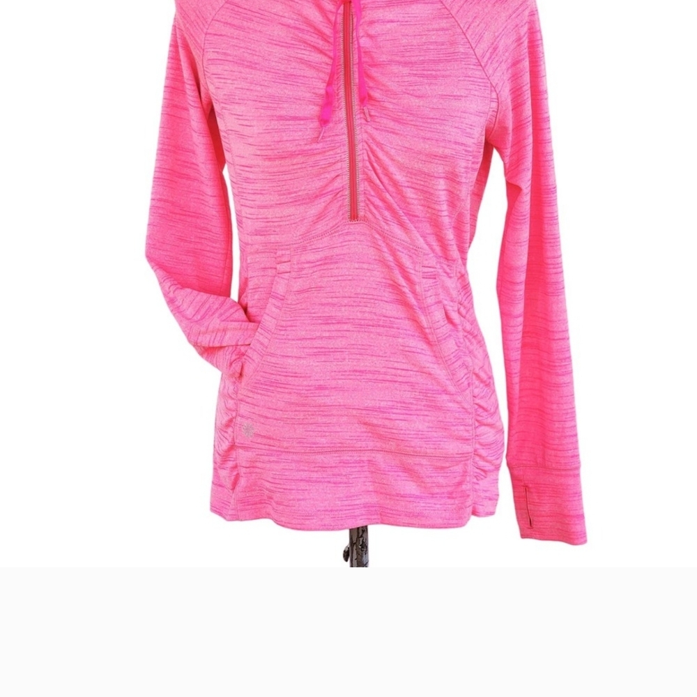 Athleta, Heavenly Hail, Womens Half-Zip, Pink, Fitted Long Sleeve